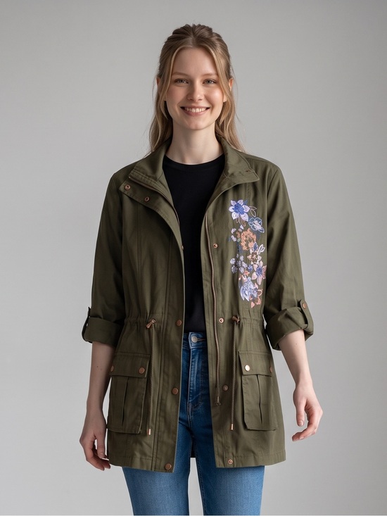 Jackets & Blazers - Mark by Avon floral embroidered military style jacket. Size XL GUC